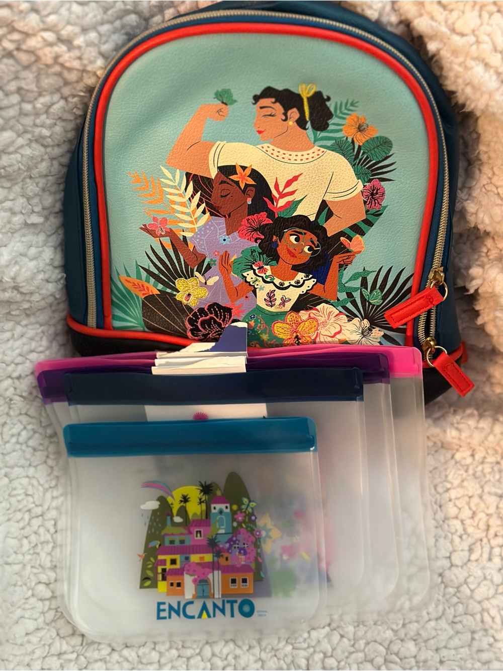 Disney Encanto mini backpack with snack bags
